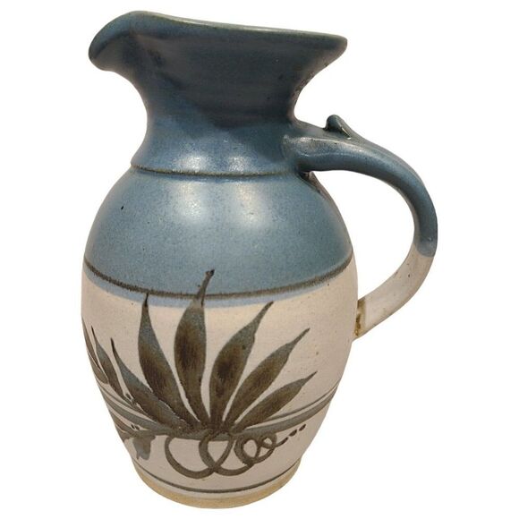 Vintage 8.5" Emerson Creek Pottery Pitcher Vase Unique Hand Made & Painted EUC - Picture 1 of 10